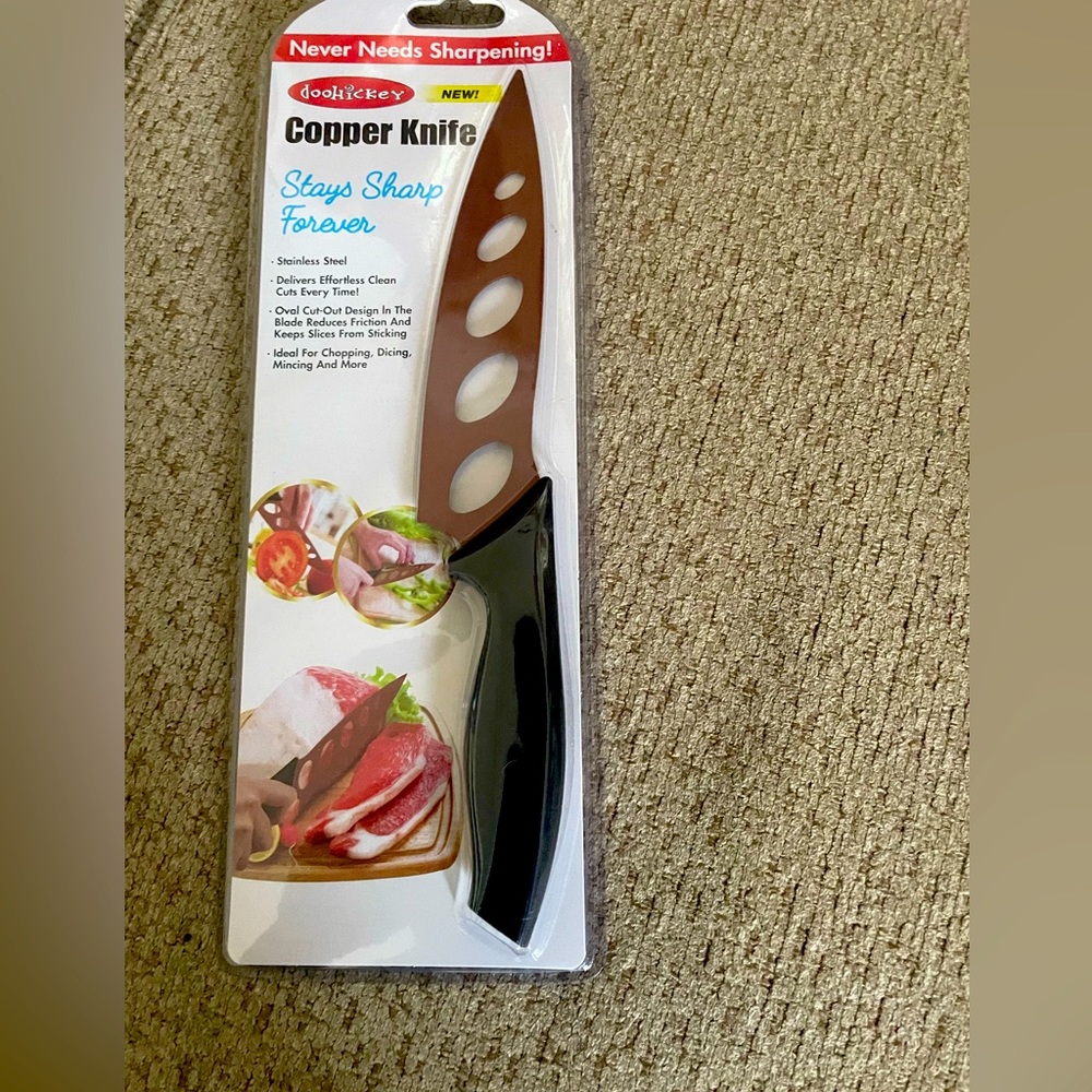 DOOHICKEY Copper knife Stays sharp forever!